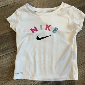 Nike Kids Multicolor Logo White Tee